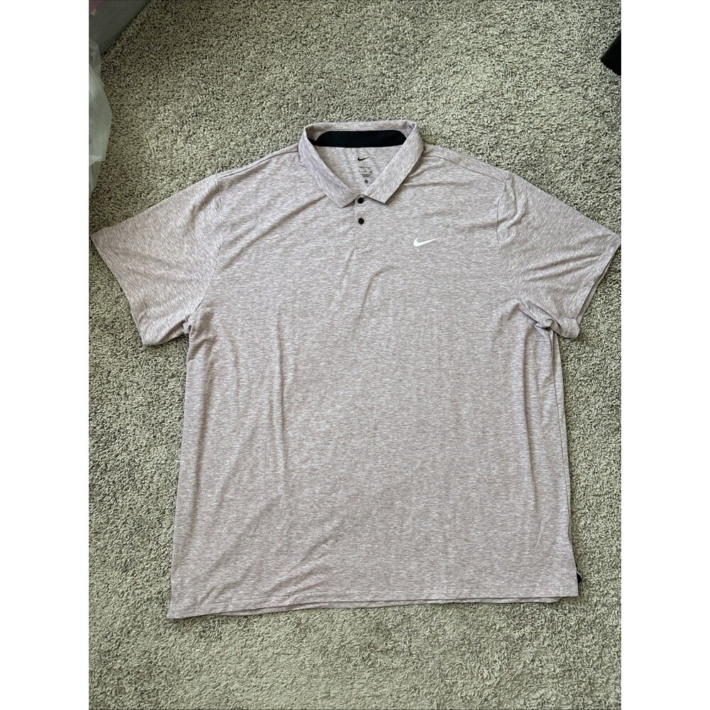 Nike Polo Shirt Mens 4XL Red Heather Tour Performance Golf Willis Case Colorado